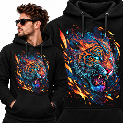 BLUZA Z KAPTUREM ZWIERZĘTA BAD TIGER